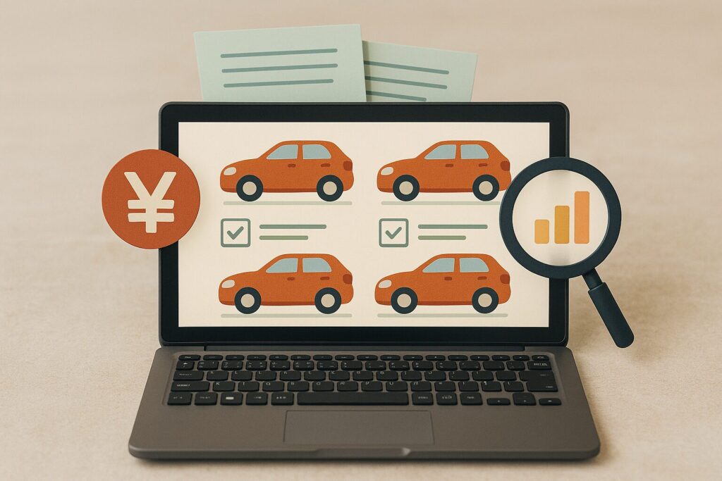 一括査定サービスの比較イメージ
